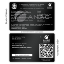 Cartão CHT ANAC de metal inoxidável black preto gravado a laser premium - frente e verso. Melhor que PVC.