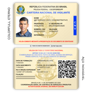 CNV de metal inoxidável Colorfull Eterno gravado a laser premium - frente e verso com foto colorida. Melhor que PVC.