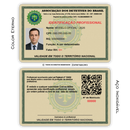 Funcional Detetive Investigador ADB em Metal inoxidável black preto gravado a laser premium - frente e verso. Melhor que PVC.
