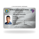 CIN/RG de metal inoxidável Platinum Eterno gravado a laser premium - frente com informações pessoais. Melhor que PVC.