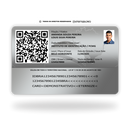 CIN/RG de metal inoxidável Platinum Eterno gravado a laser premium - verso com informações pessoais. Melhor que PVC.